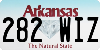 AR license plate 282WIZ