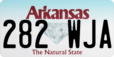 AR license plate 282WJA