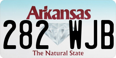 AR license plate 282WJB