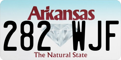 AR license plate 282WJF