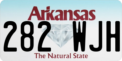 AR license plate 282WJH