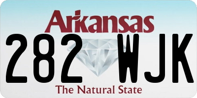 AR license plate 282WJK