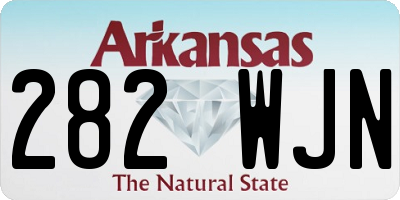AR license plate 282WJN