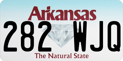 AR license plate 282WJQ