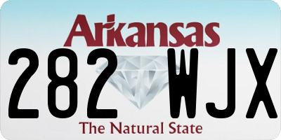 AR license plate 282WJX