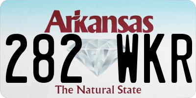 AR license plate 282WKR