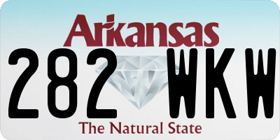 AR license plate 282WKW