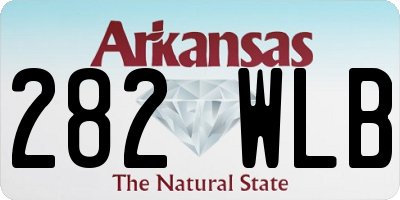 AR license plate 282WLB