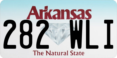 AR license plate 282WLI
