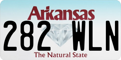 AR license plate 282WLN