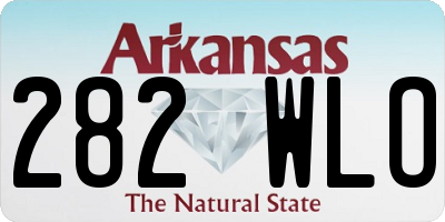 AR license plate 282WLO
