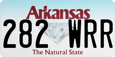 AR license plate 282WRR