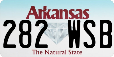 AR license plate 282WSB