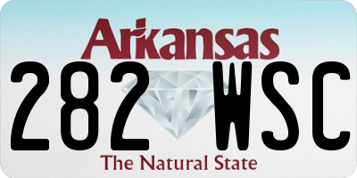 AR license plate 282WSC