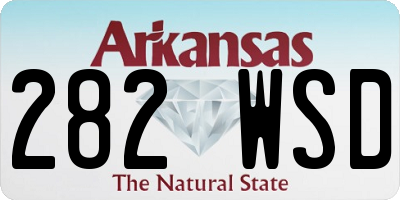 AR license plate 282WSD