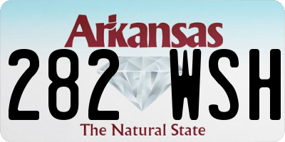 AR license plate 282WSH