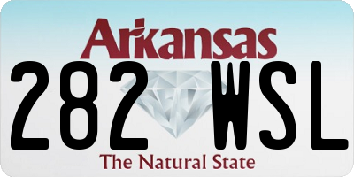 AR license plate 282WSL