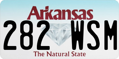 AR license plate 282WSM