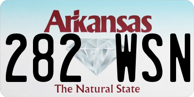 AR license plate 282WSN