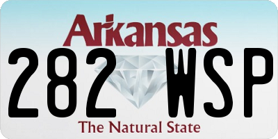 AR license plate 282WSP