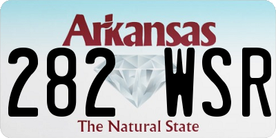 AR license plate 282WSR