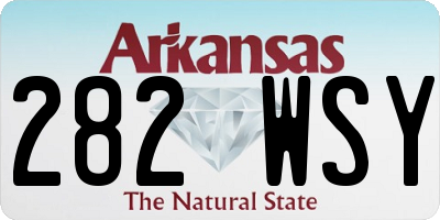 AR license plate 282WSY