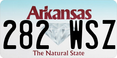 AR license plate 282WSZ