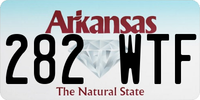 AR license plate 282WTF