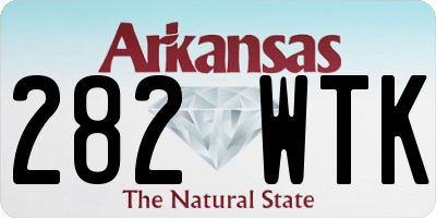 AR license plate 282WTK