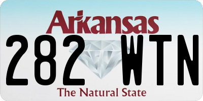 AR license plate 282WTN