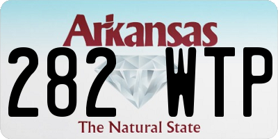 AR license plate 282WTP