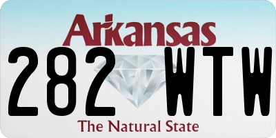 AR license plate 282WTW