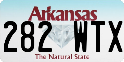 AR license plate 282WTX