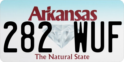 AR license plate 282WUF