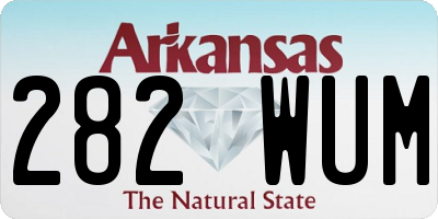 AR license plate 282WUM