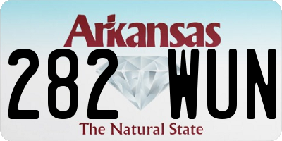 AR license plate 282WUN