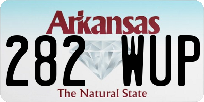 AR license plate 282WUP