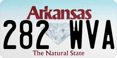 AR license plate 282WVA