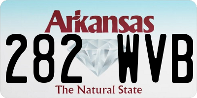 AR license plate 282WVB