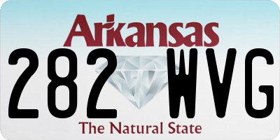 AR license plate 282WVG