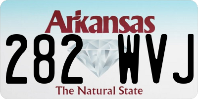 AR license plate 282WVJ