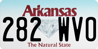 AR license plate 282WVO