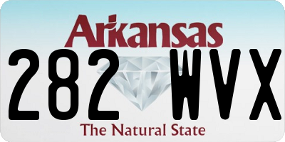 AR license plate 282WVX