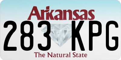 AR license plate 283KPG