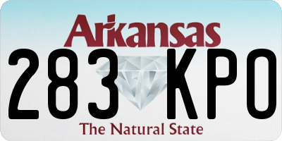 AR license plate 283KPO