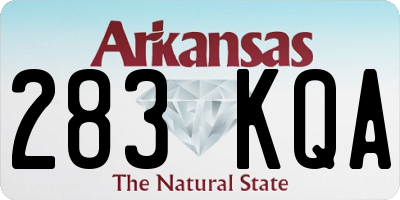 AR license plate 283KQA