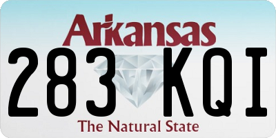 AR license plate 283KQI