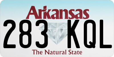 AR license plate 283KQL