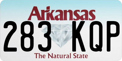 AR license plate 283KQP