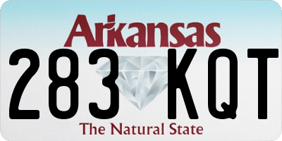 AR license plate 283KQT